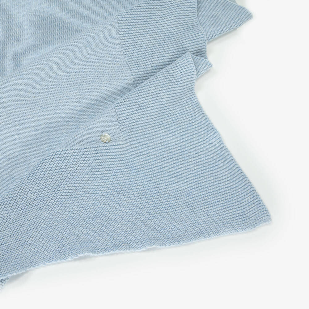 PAZ Rodríguez-طقم أفرول بيبي قطن وكشمير محبوك لون أزرق للمواليد  | Childrensalon