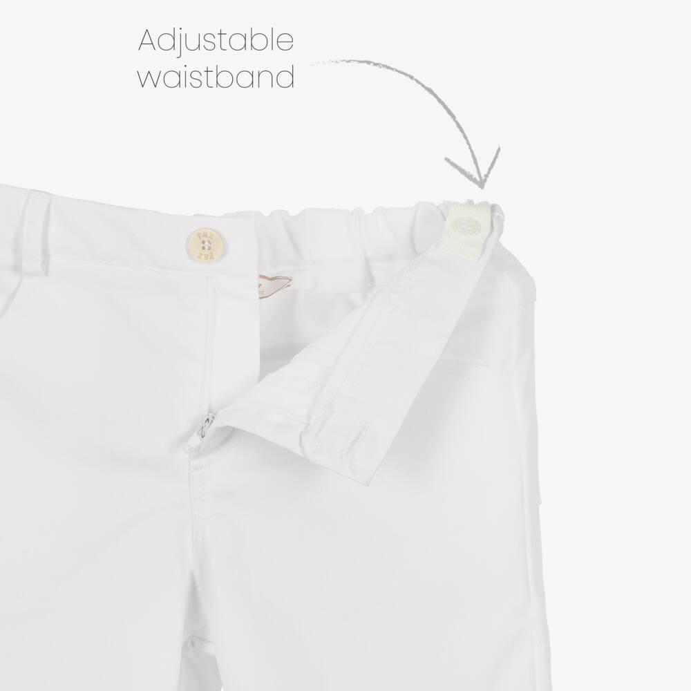 PAZ Rodríguez-Boys Blue Gingham Shirt & White Shorts Set | Childrensalon