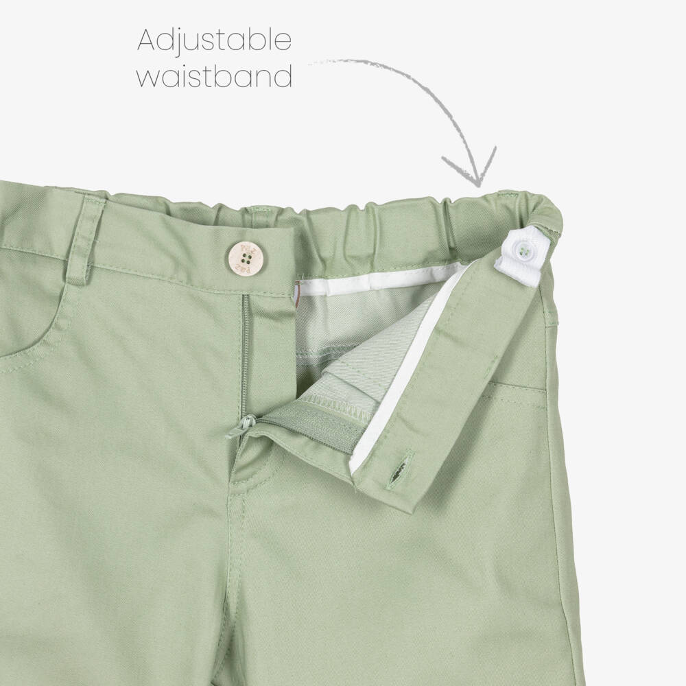 PAZ Rodríguez-Boys Green Gingham Shirt & Shorts Set | Childrensalon