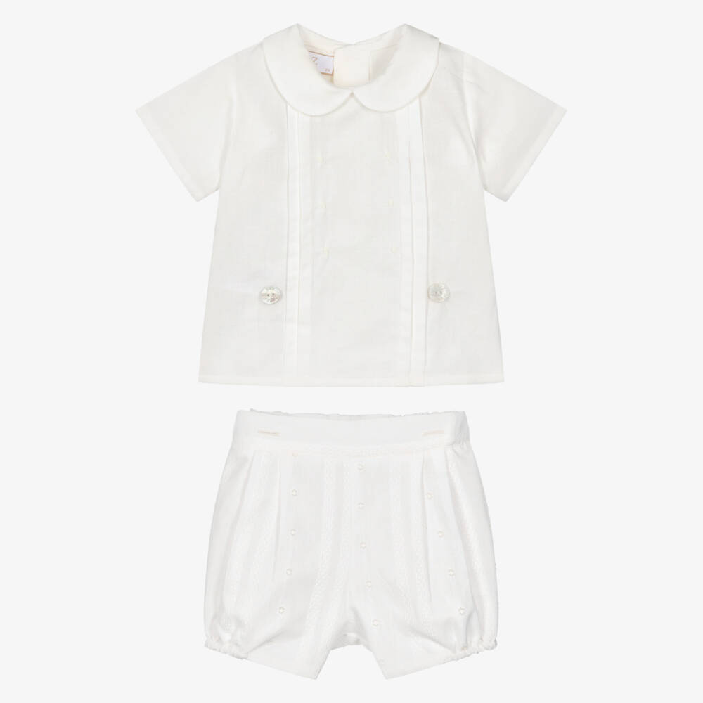 PAZ Rodríguez-بدلة بستر قطن لون عاجي للأولاد | Childrensalon