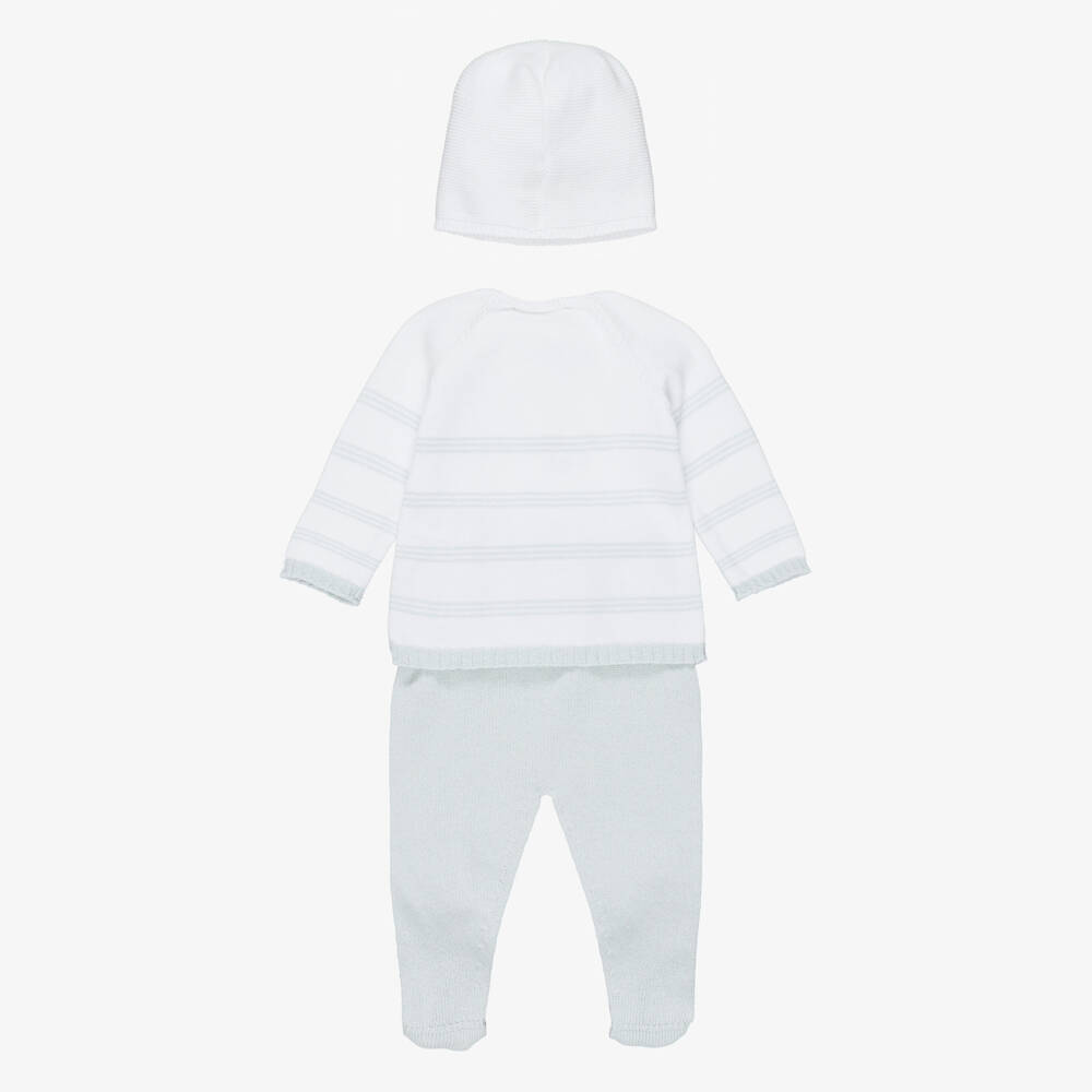 PAZ Rodríguez-طقم بيبي سوت محبوك لون أخضر وعاجي للأولاد الرضع | Childrensalon