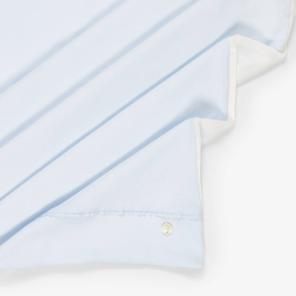 PAZ Rodríguez-Boys Pale Blue Cotton Jersey Babygrow & Hat Set with Blanket | Childrensalon