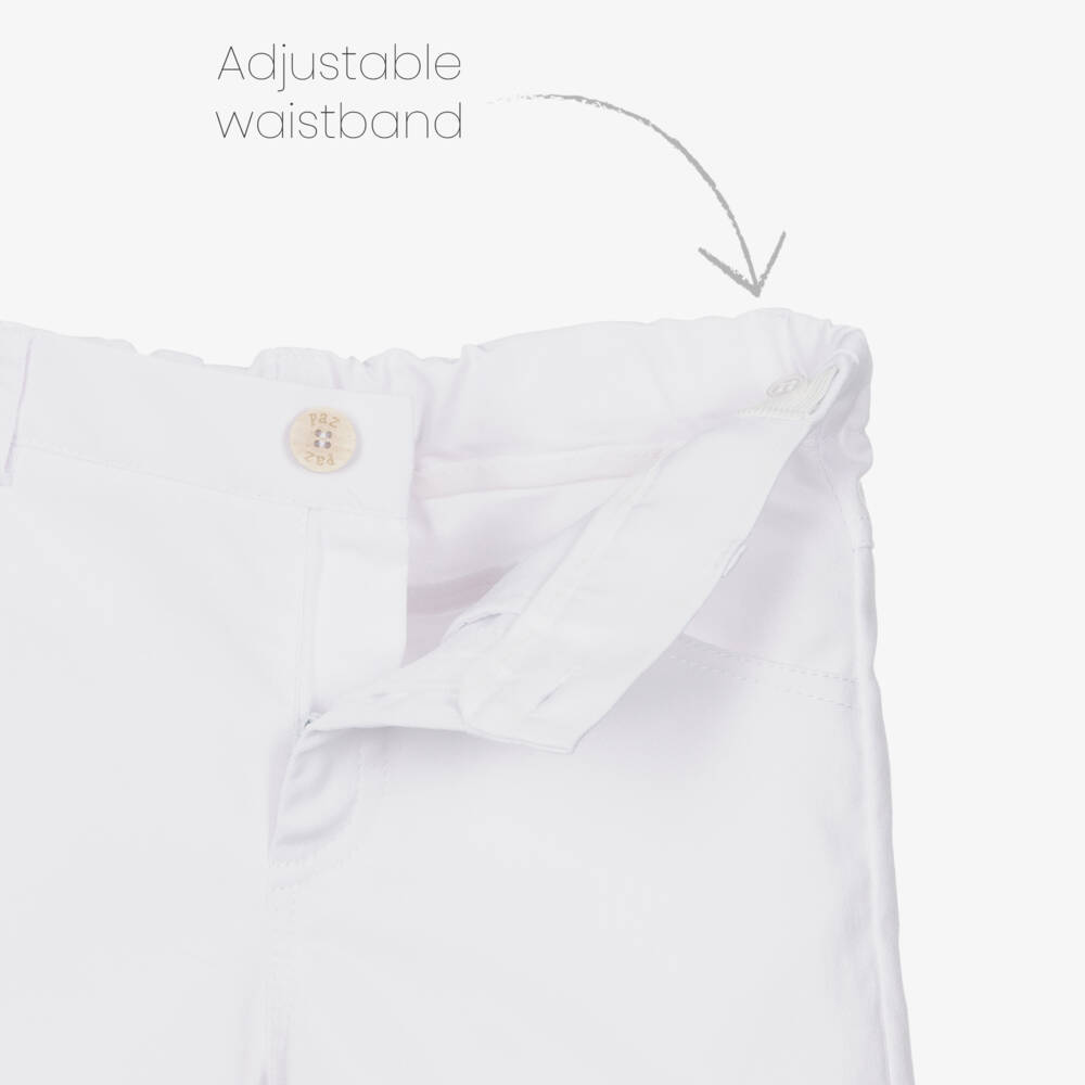 PAZ Rodríguez-Boys Yellow Shirt & White Cotton Shorts Set | Childrensalon