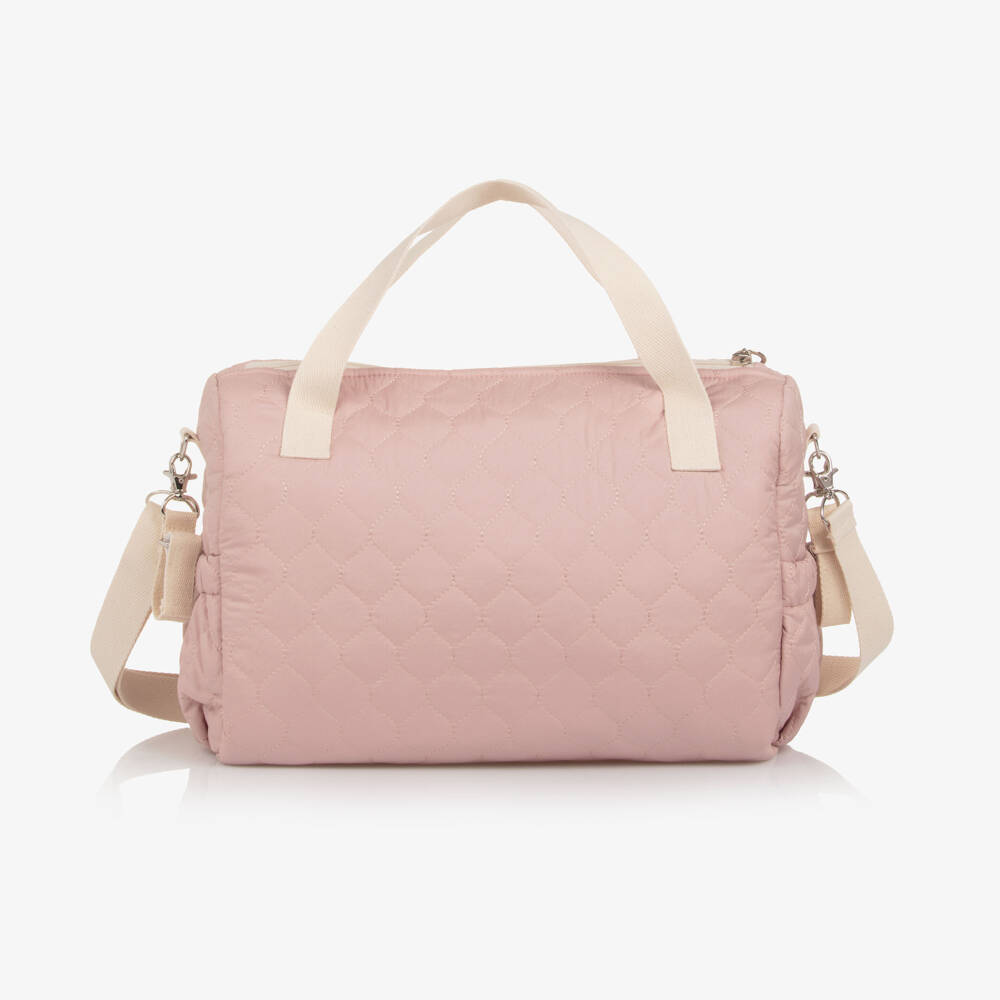 PAZ Rodríguez-Dusky Pink Quilted Changing Bag (35cm) | Childrensalon