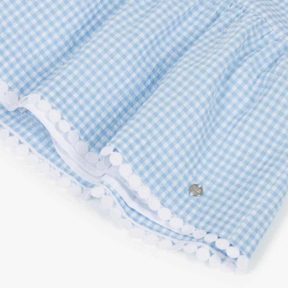 PAZ Rodríguez-Girls Blue & White Gingham Sun Dress | Childrensalon