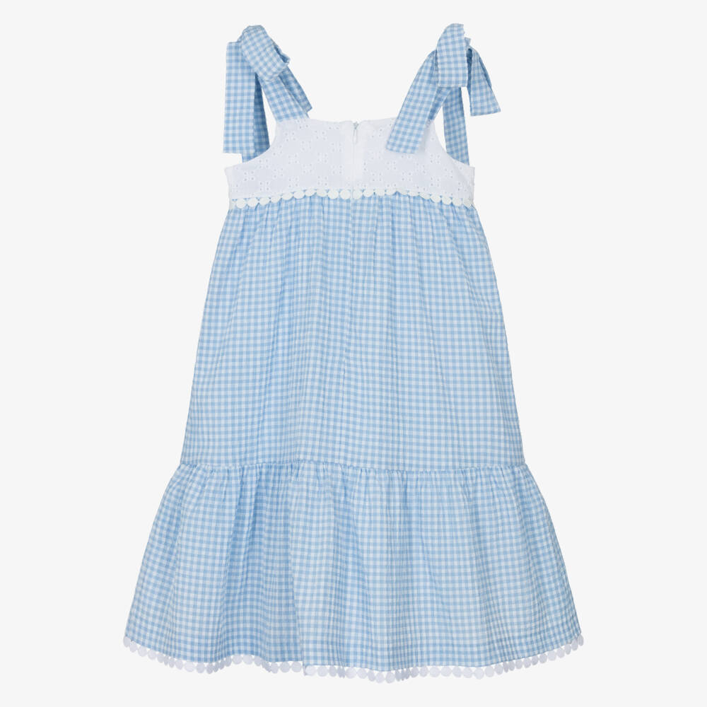 PAZ Rodríguez-Girls Blue & White Gingham Sun Dress | Childrensalon