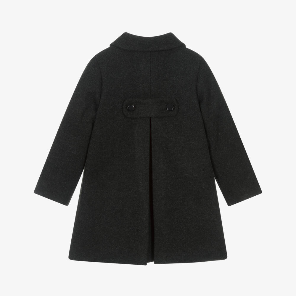 PAZ Rodríguez-Girls Dark Grey Collared Coat | Childrensalon