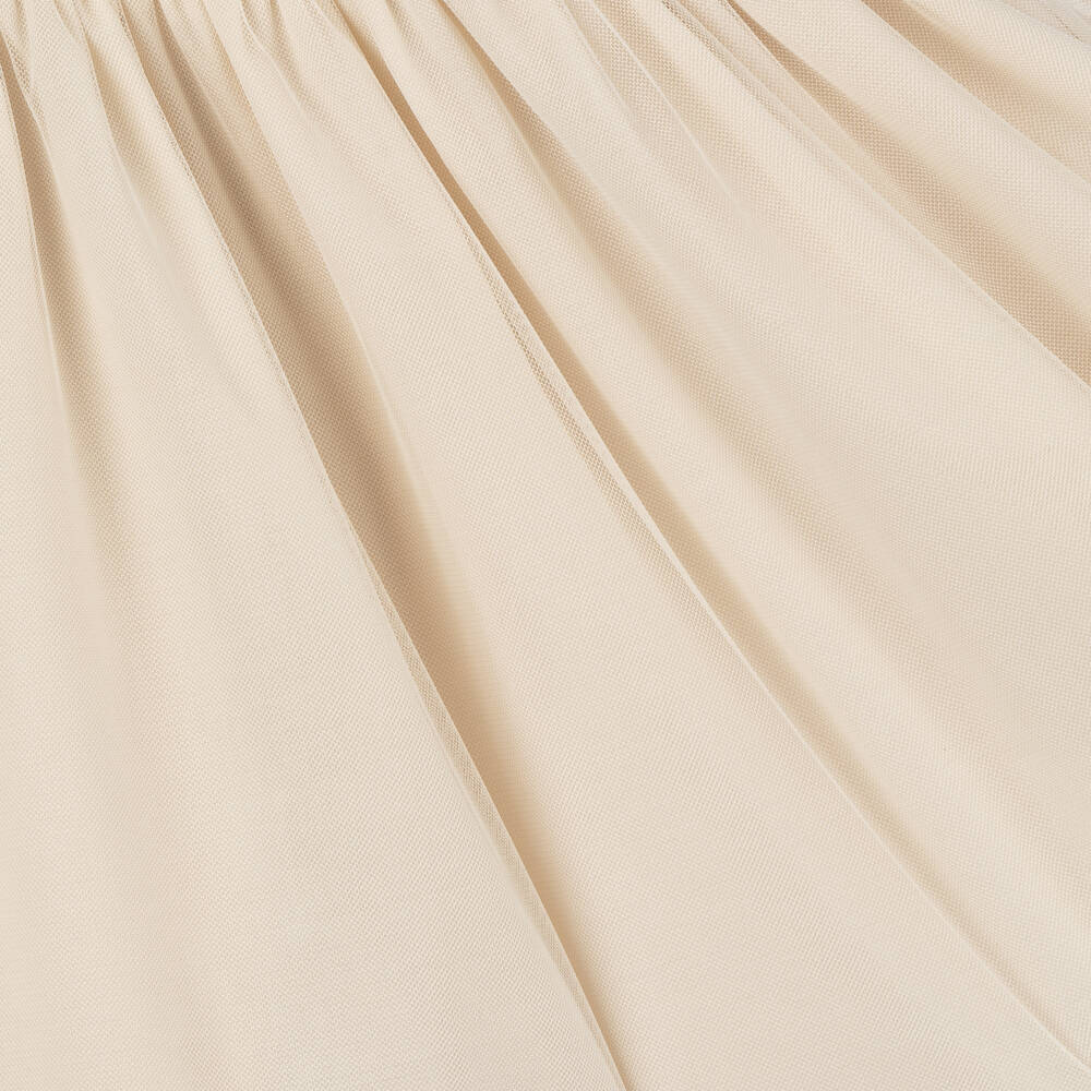 PAZ Rodríguez-Girls Ivory Cotton & Tulle Dress | Childrensalon