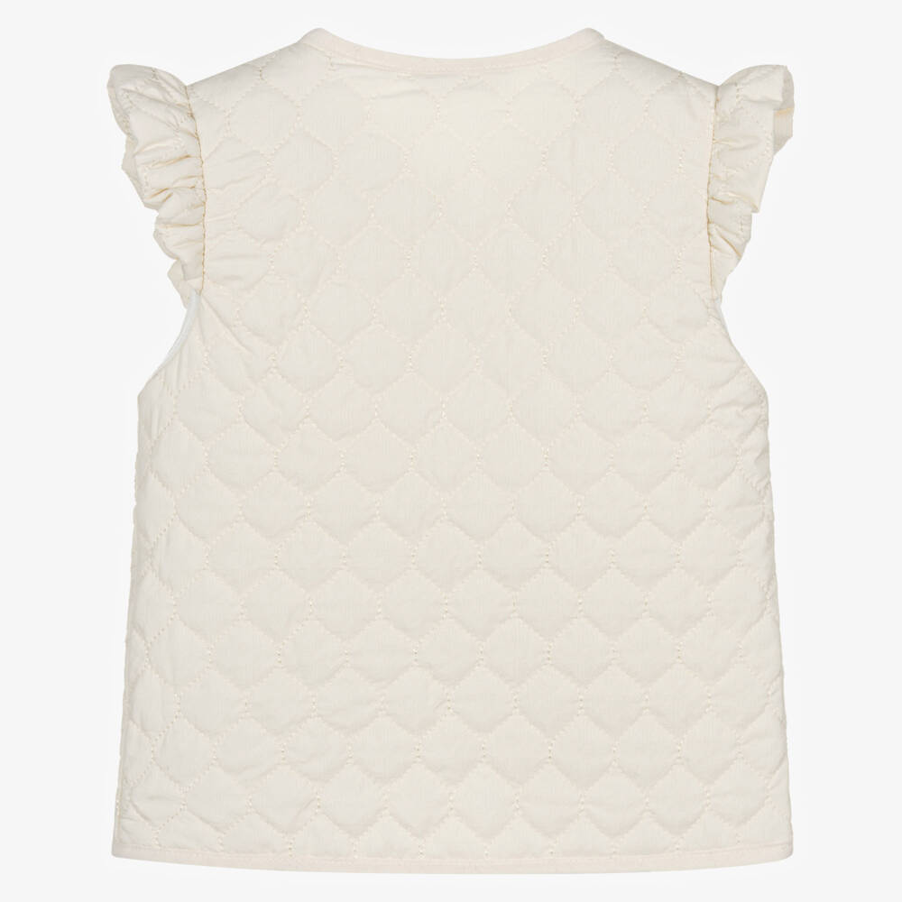 PAZ Rodríguez-Girls Ivory Quilted Gilet | Childrensalon