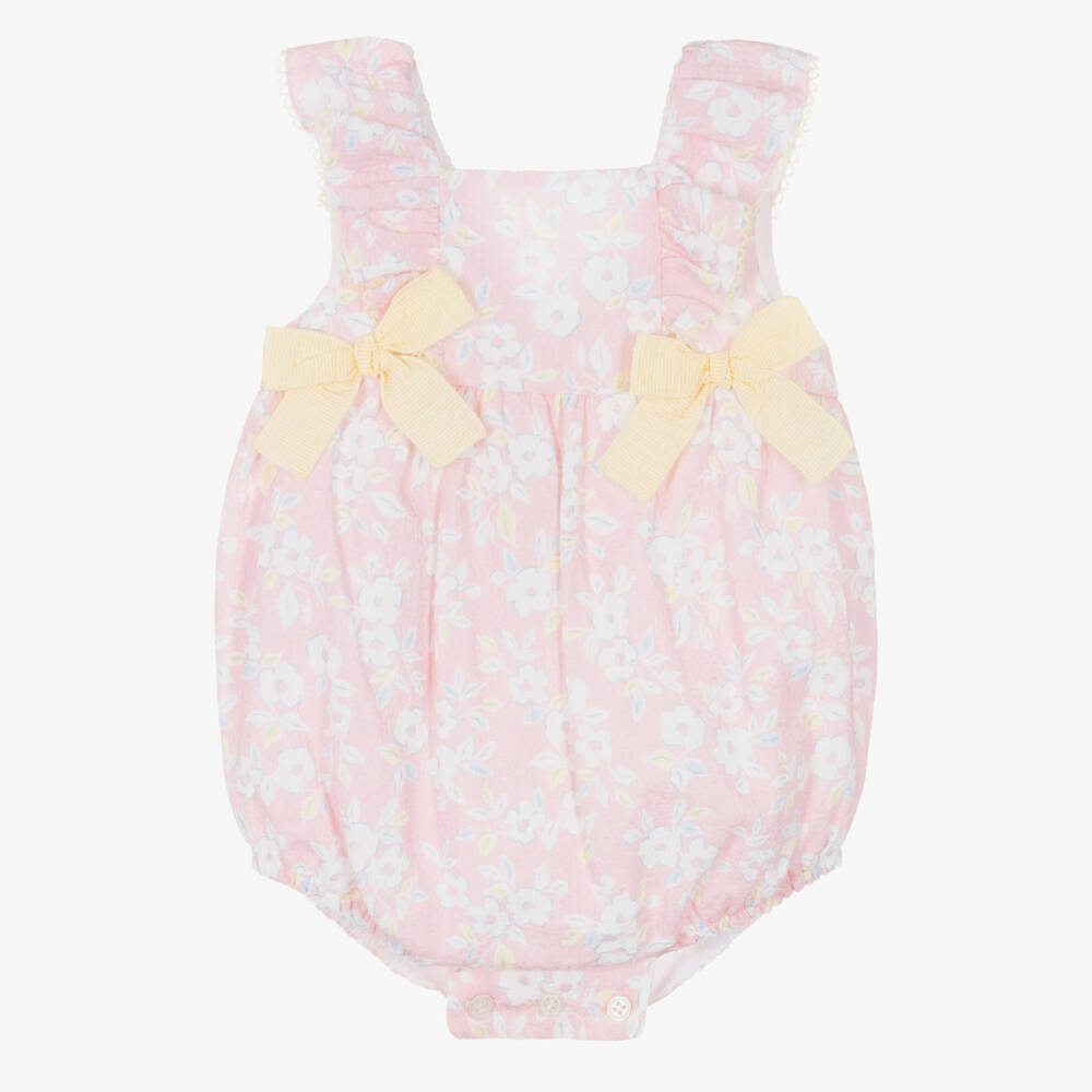 PAZ Rodríguez-Girls Pink & White Floral Print Cotton Shortie | Childrensalon