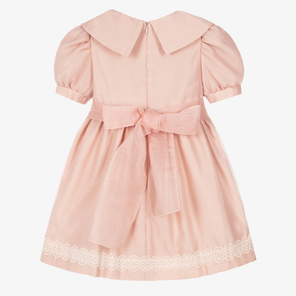 PAZ Rodríguez-Girls Rose Pink Collared Dress | Childrensalon