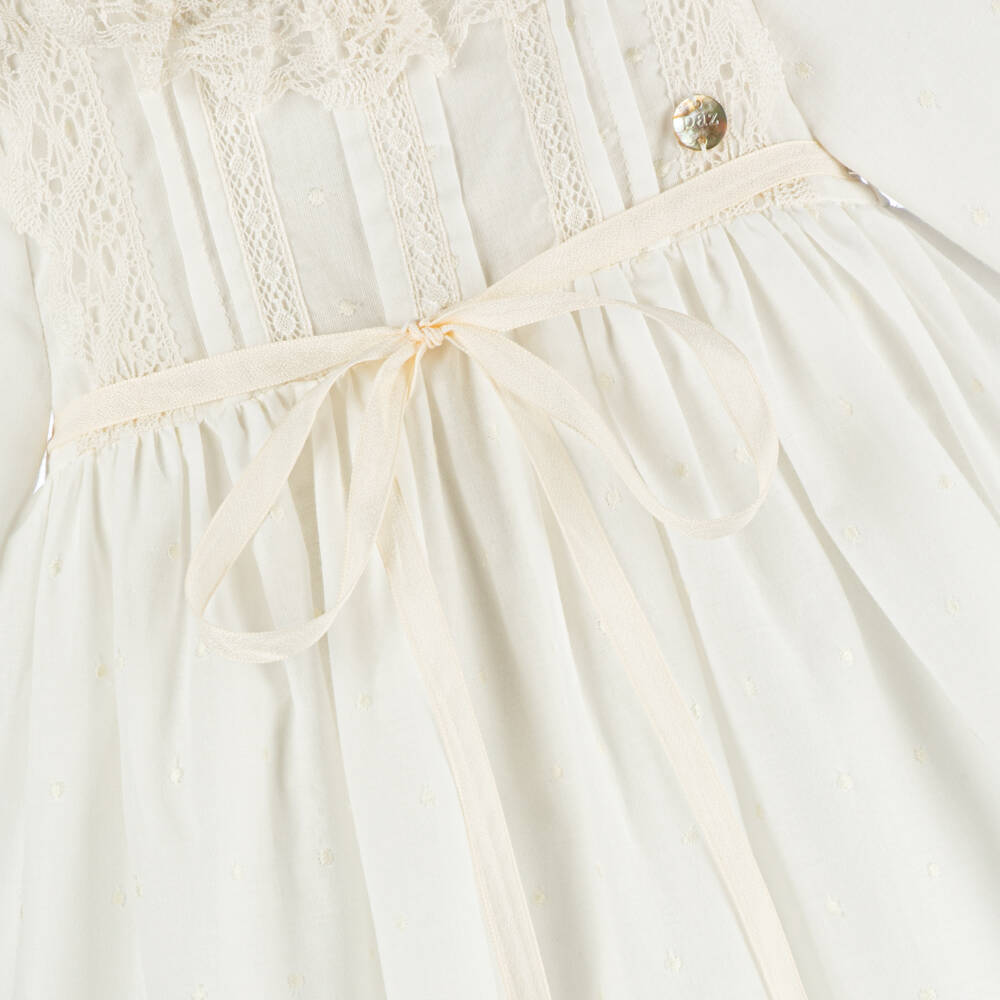 PAZ Rodríguez-Ivory Cotton Ceremony Gown | Childrensalon