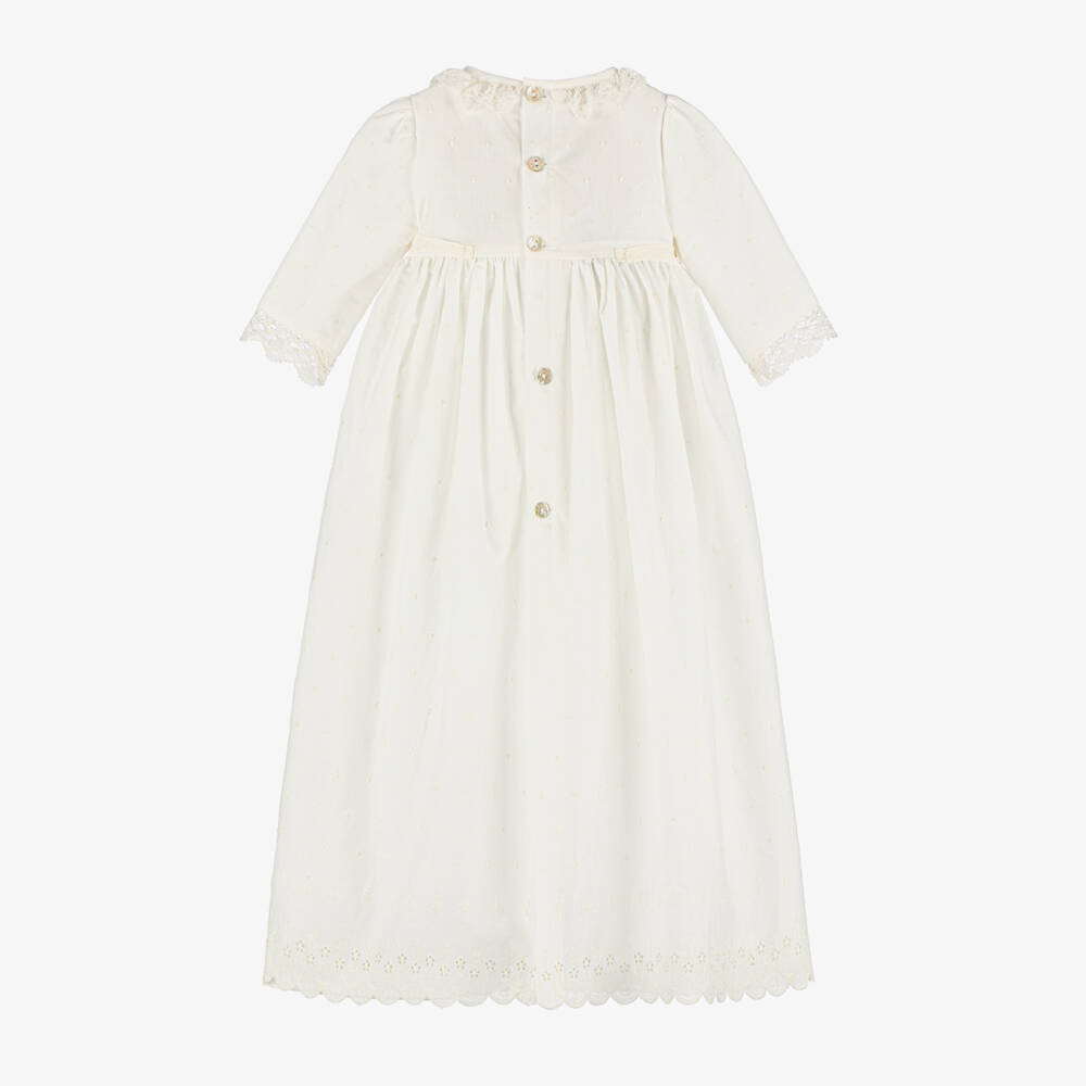 PAZ Rodríguez-Ivory Cotton Ceremony Gown | Childrensalon
