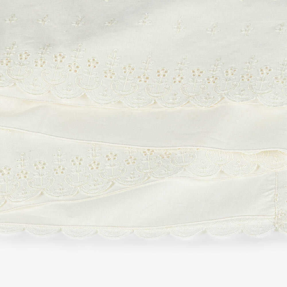 PAZ Rodríguez-Ivory Cotton Ceremony Gown | Childrensalon