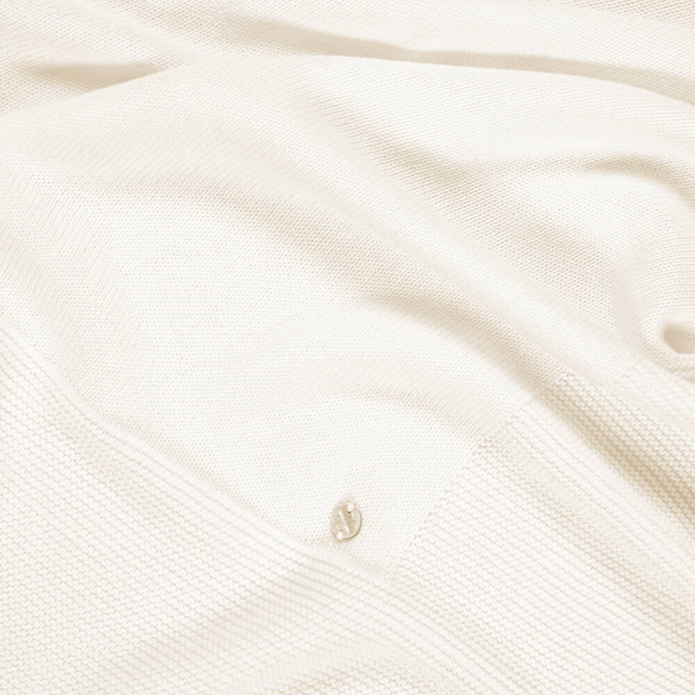 PAZ Rodríguez-Ivory Cotton Knit Blanket & Babysuit Set | Childrensalon