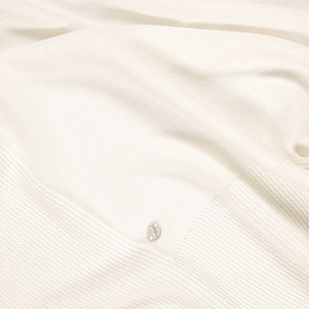 PAZ Rodríguez-Ivory Cotton Knit Blanket & Babysuit Set | Childrensalon