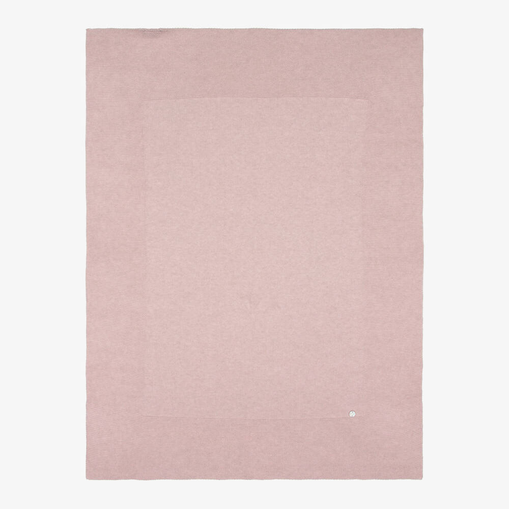 PAZ Rodríguez-Pink Cotton Knit Babysuit Gift Set with Blanket | Childrensalon