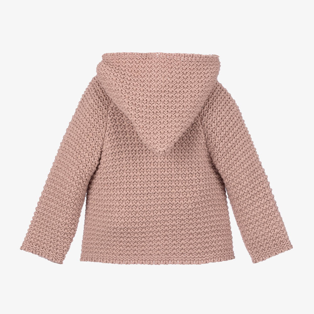 PAZ Rodríguez-Pink Knitted Wool Jacket | Childrensalon
