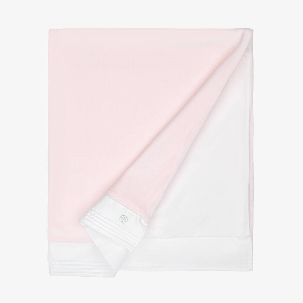 PAZ Rodríguez-Pink Velour Baby Blanket (86cm) | Childrensalon