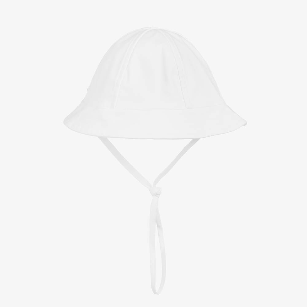 PAZ Rodríguez-White Cotton Twill Sun Hat | Childrensalon