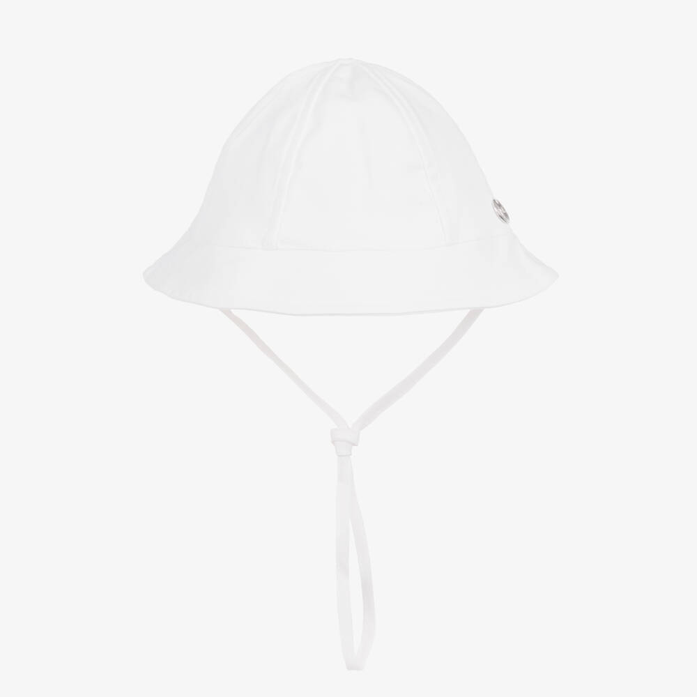 PAZ Rodríguez-White Cotton Twill Sun Hat | Childrensalon