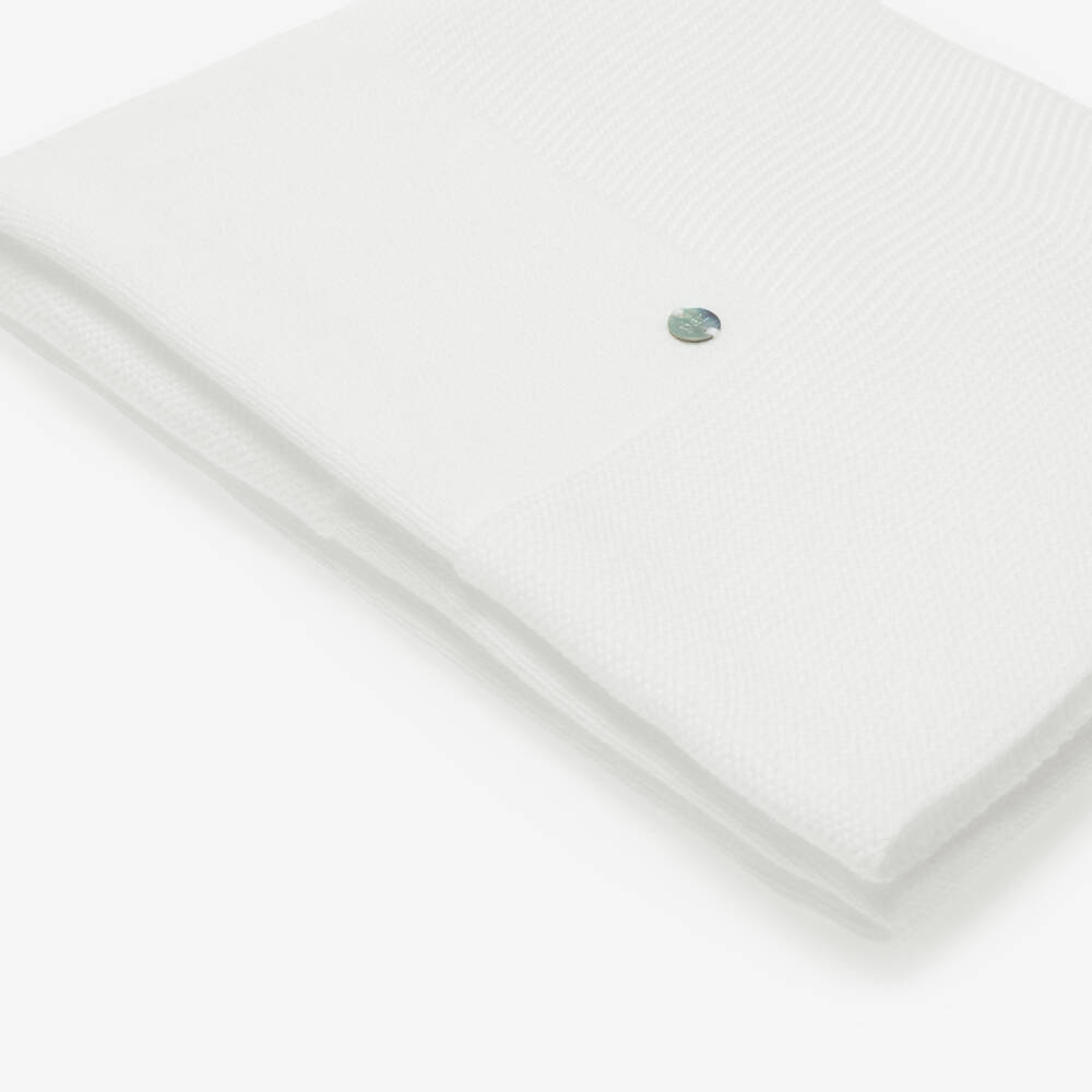 PAZ Rodríguez-White Knitted Blanket (98cm) | Childrensalon