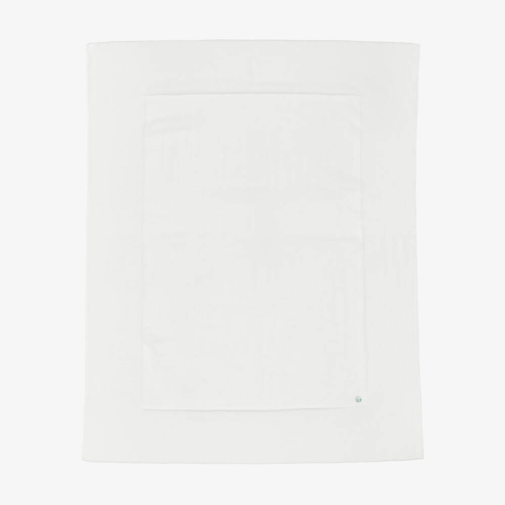 PAZ Rodríguez-White Knitted Blanket (98cm) | Childrensalon