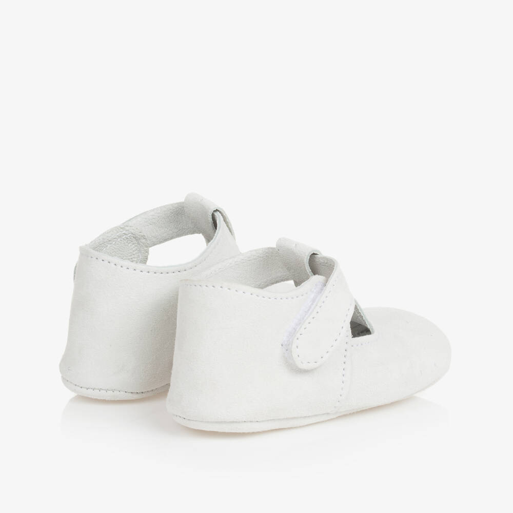 PAZ Rodríguez-حذاء جلد شامواه لون أبيض لمرحلة قبل المشي | Childrensalon