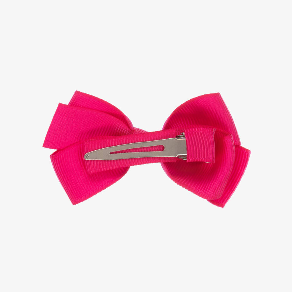 Peach Ribbons-Заколка-бантик для волос цвета фуксии (7см) | Childrensalon