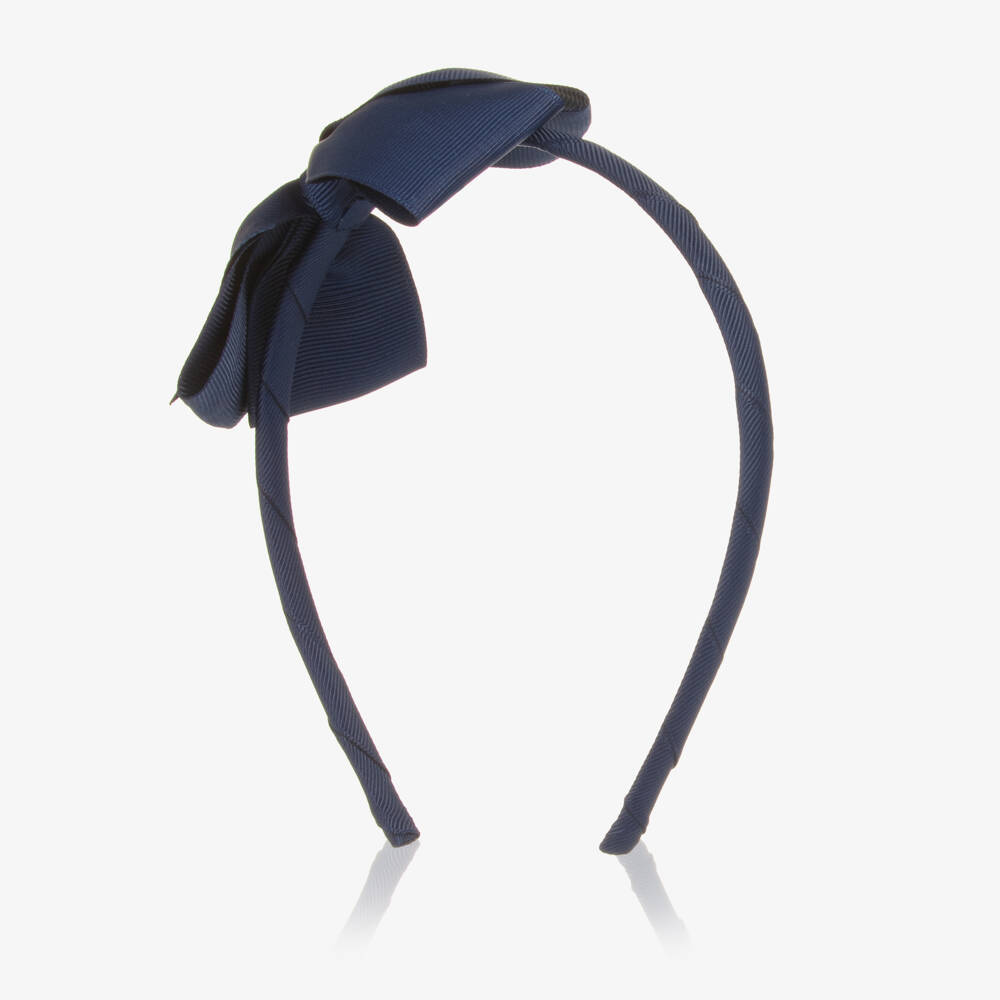 Peach Ribbons-Синий ободок с бантиком для девочек | Childrensalon