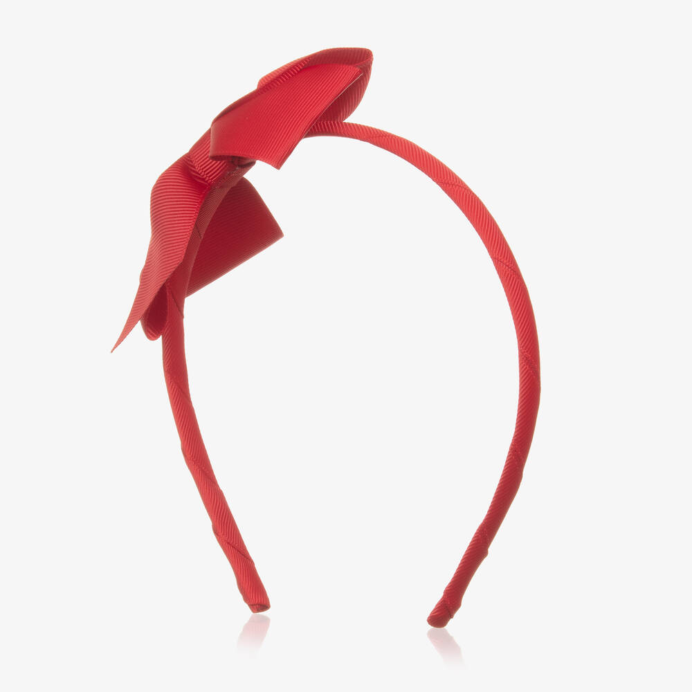Peach Ribbons-Красный ободок с бантом для девочек | Childrensalon