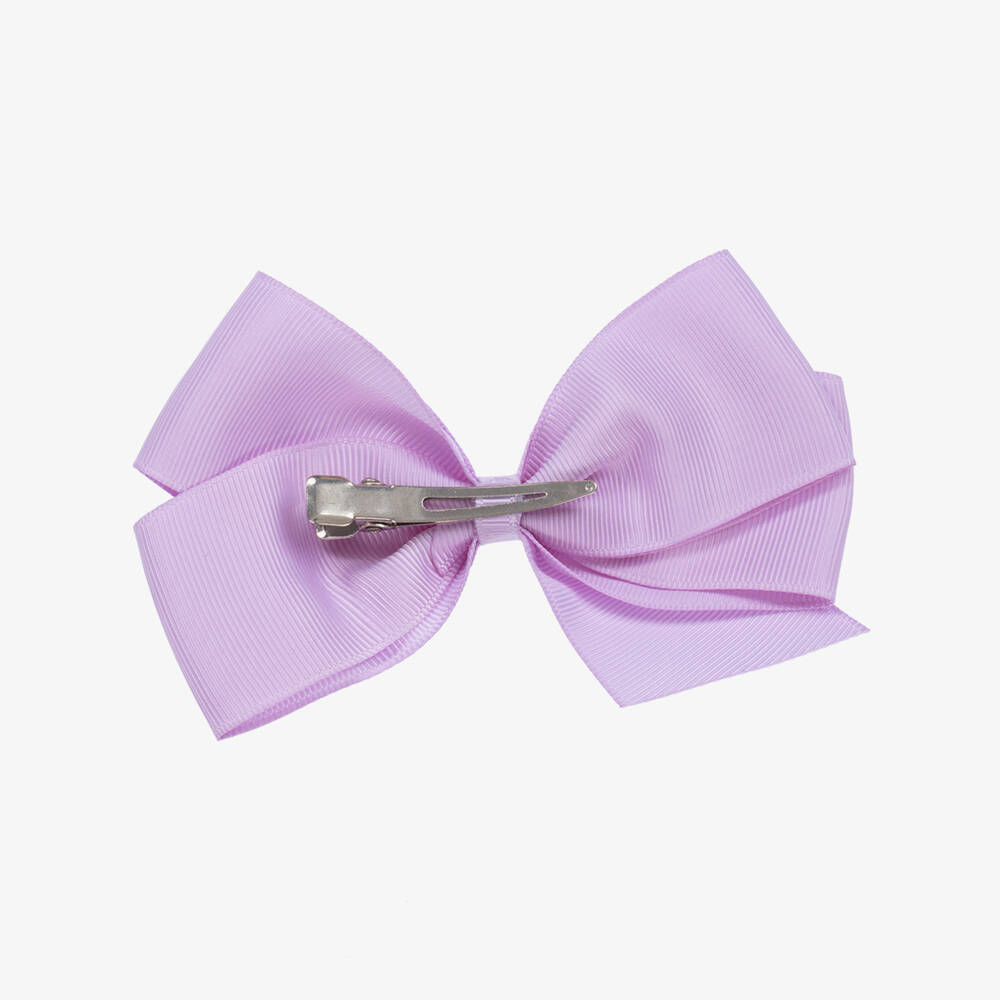 Peach Ribbons-Лиловая заколка-бантик (12 см) | Childrensalon