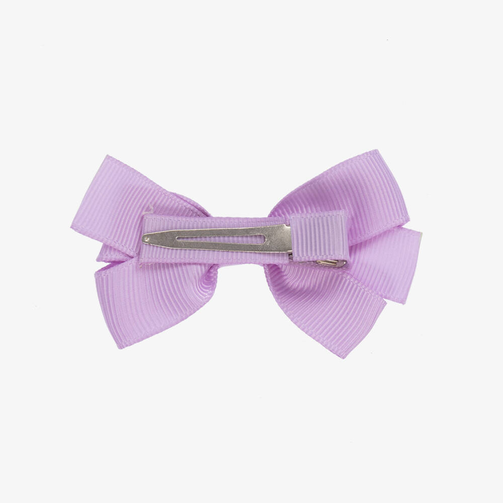 Peach Ribbons-Сиреневая заколка-бантик для волос (7см) | Childrensalon