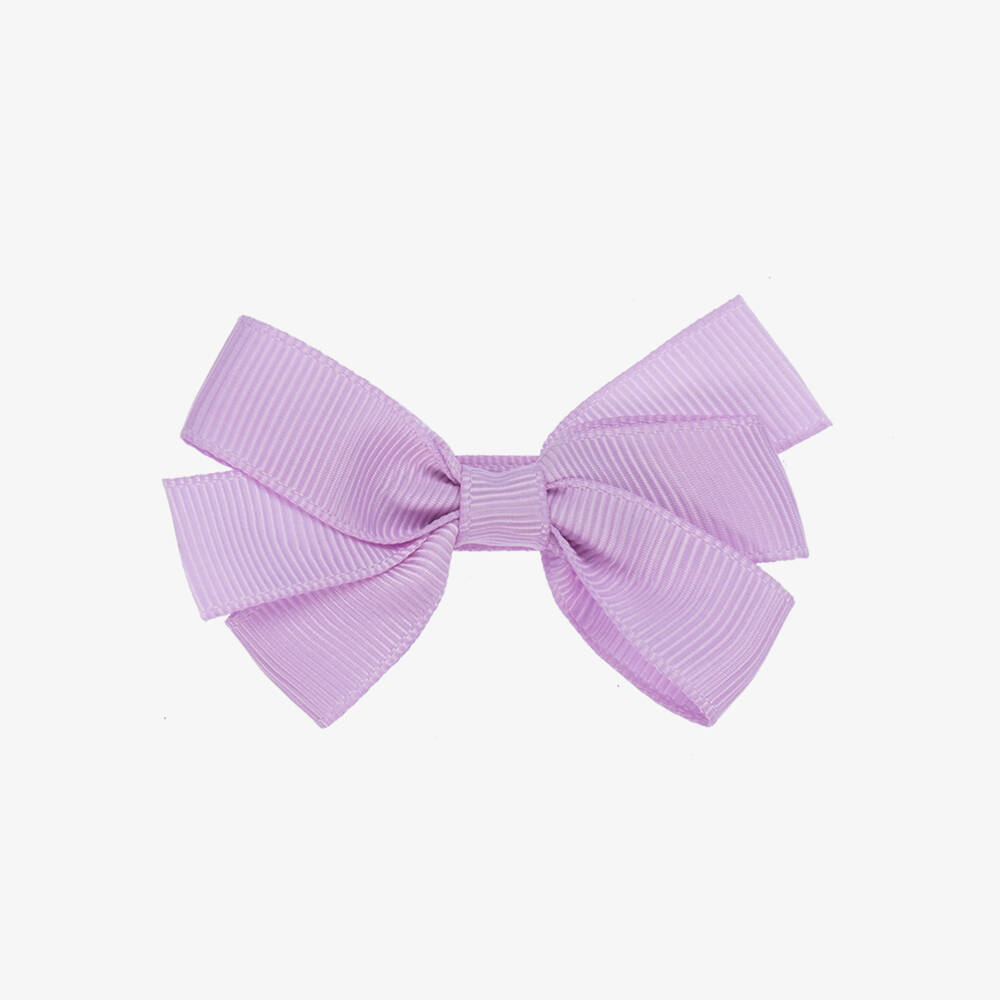 Peach Ribbons-Сиреневая заколка-бантик для волос (7см) | Childrensalon