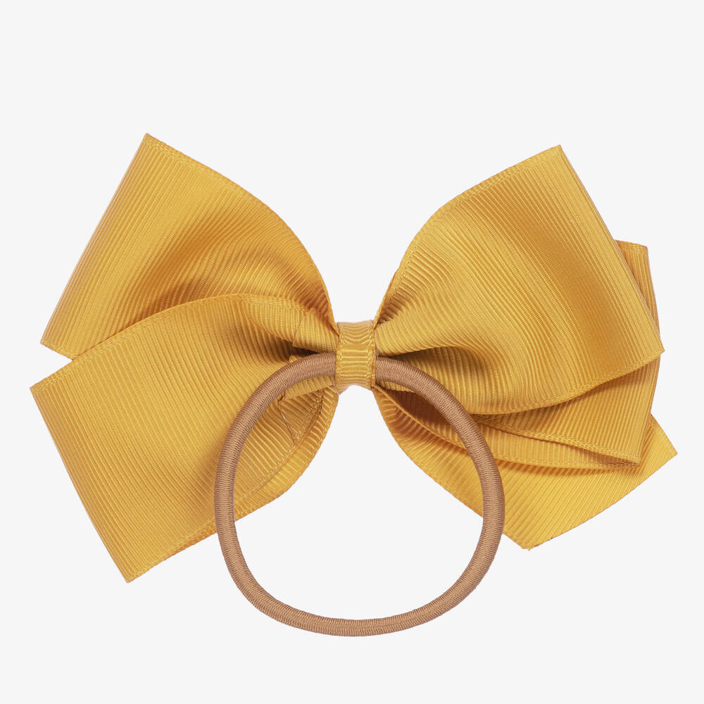 Peach Ribbons-Желтая резинка для волос (12см) | Childrensalon