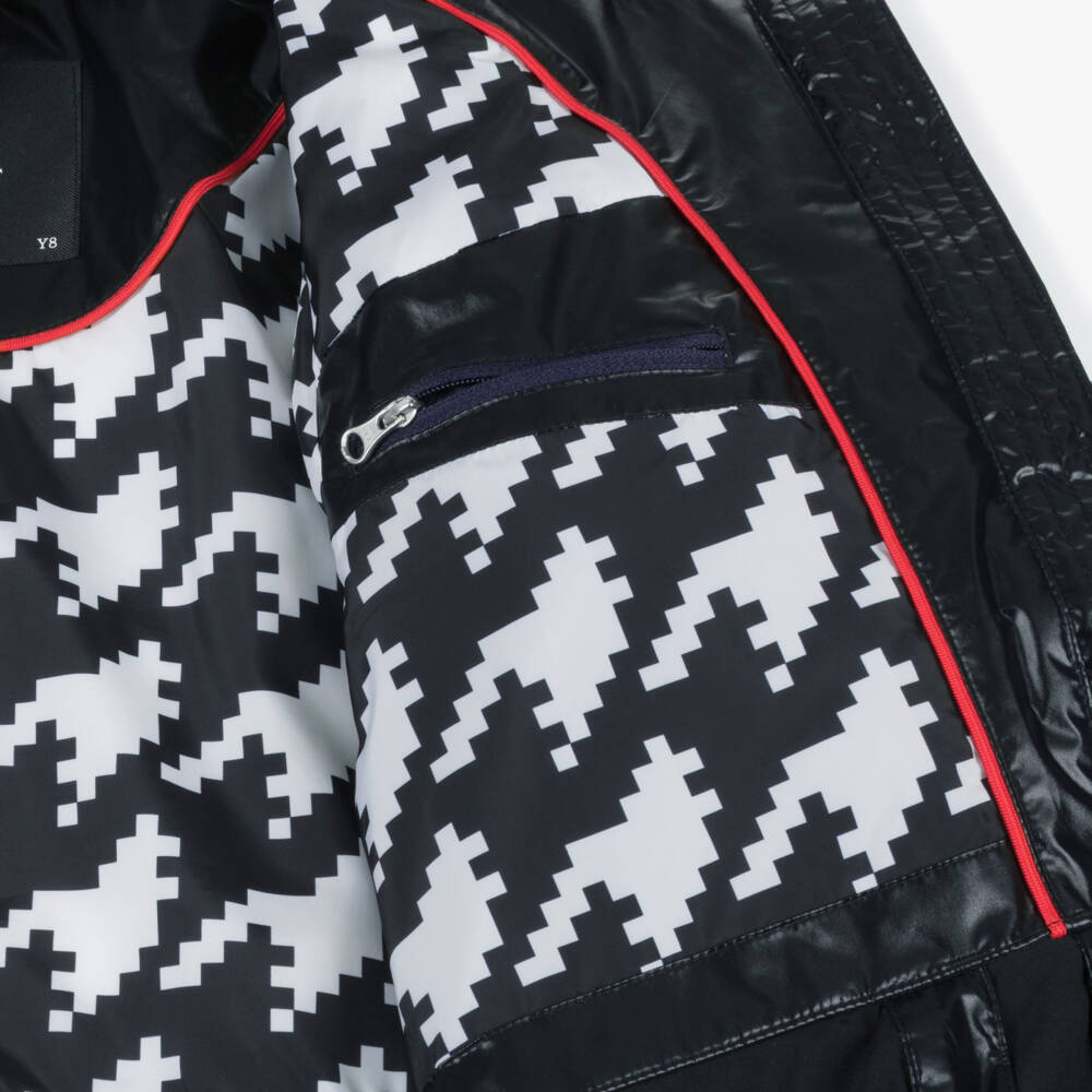 Perfect Moment-جاكيت تزلج مبطن بالريش لون أسود وأزرق للأطفال | Childrensalon