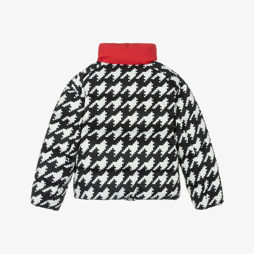 Perfect Moment-Black Houndstooth Print Ski Jacket | Childrensalon