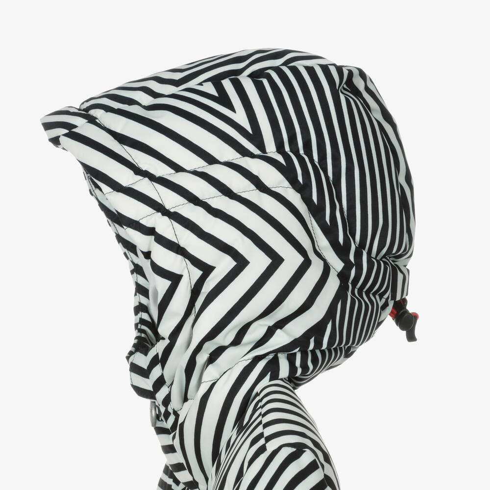 Perfect Moment-Black & White Down Padded Ski Jacket | Childrensalon