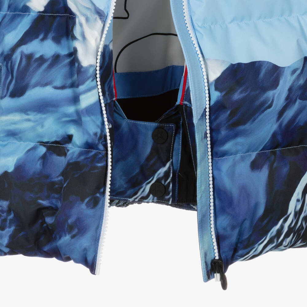 Perfect Moment-Blue Mountain Print Ski Jacket | Childrensalon