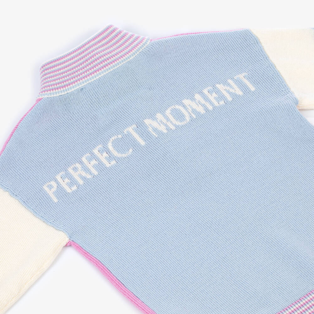 Perfect Moment-Girls Lilac Half Zip Merino Wool Sweater | Childrensalon