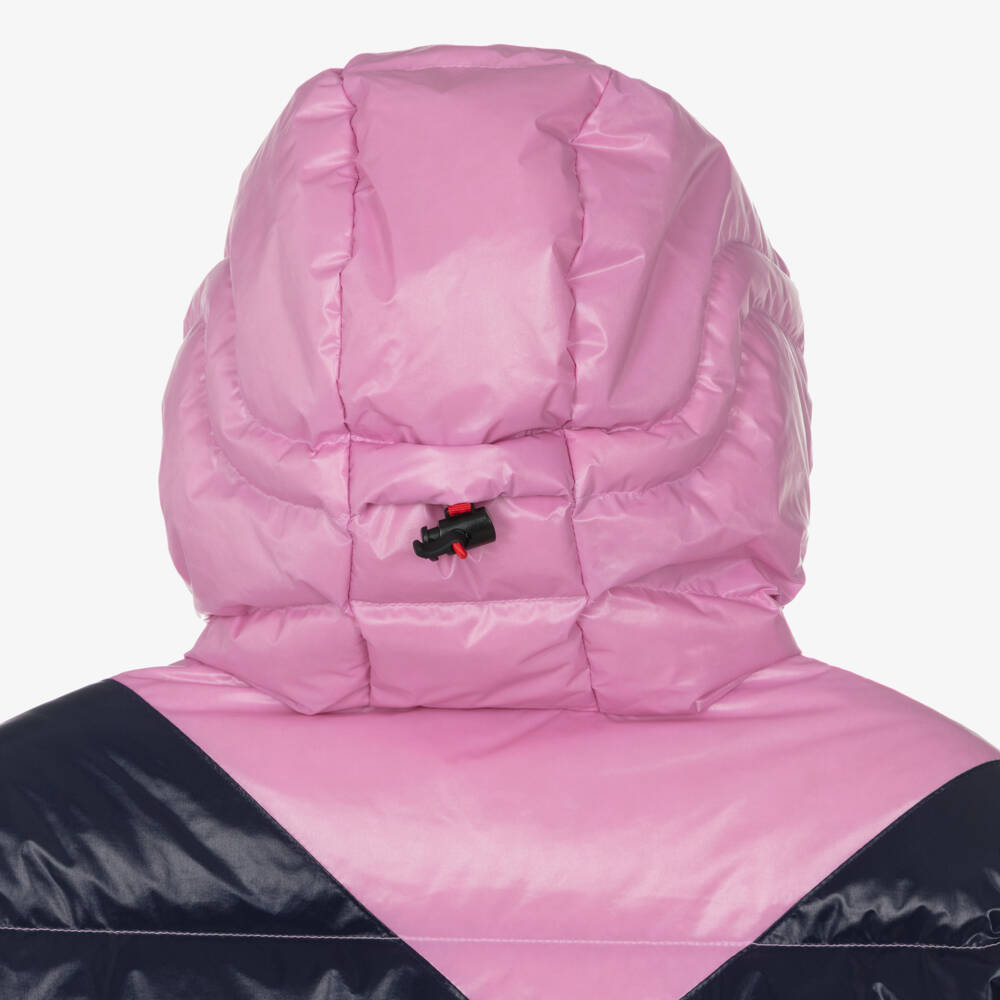 Perfect Moment-Girls Pink & Blue Down Padded Super Mojo Ski Jacket | Childrensalon
