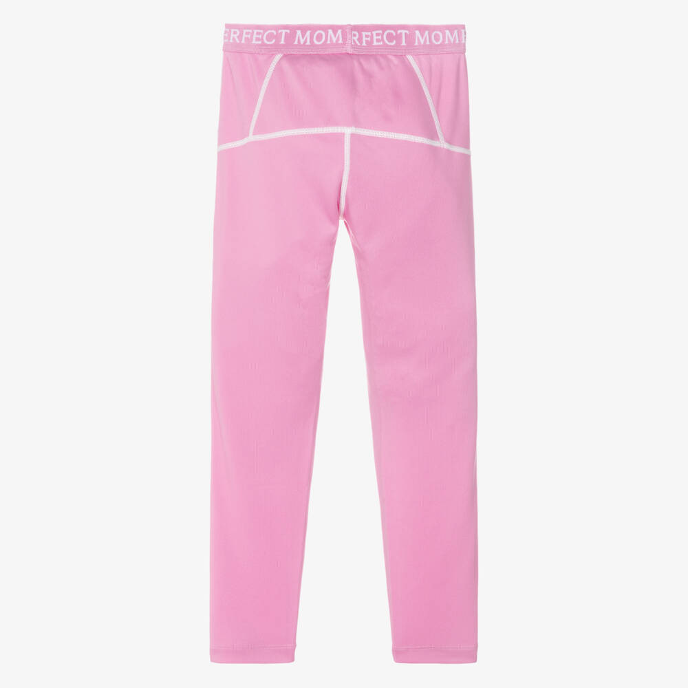 Perfect Moment-Girls Pink Thermal Star Leggings | Childrensalon