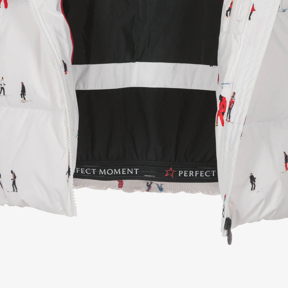 Perfect Moment-جاكيت تزلج منفوخ لون أبيض للبنات | Childrensalon