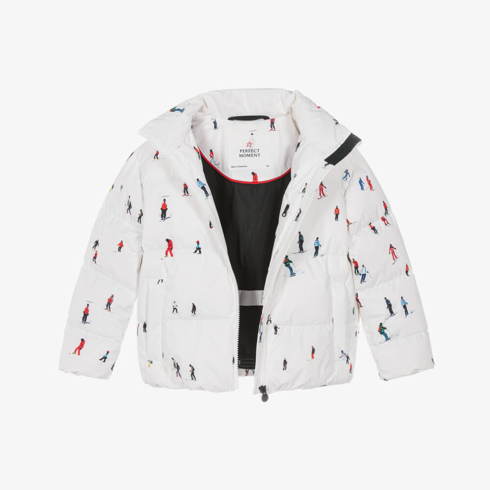 Perfect Moment-جاكيت تزلج منفوخ لون أبيض للبنات | Childrensalon