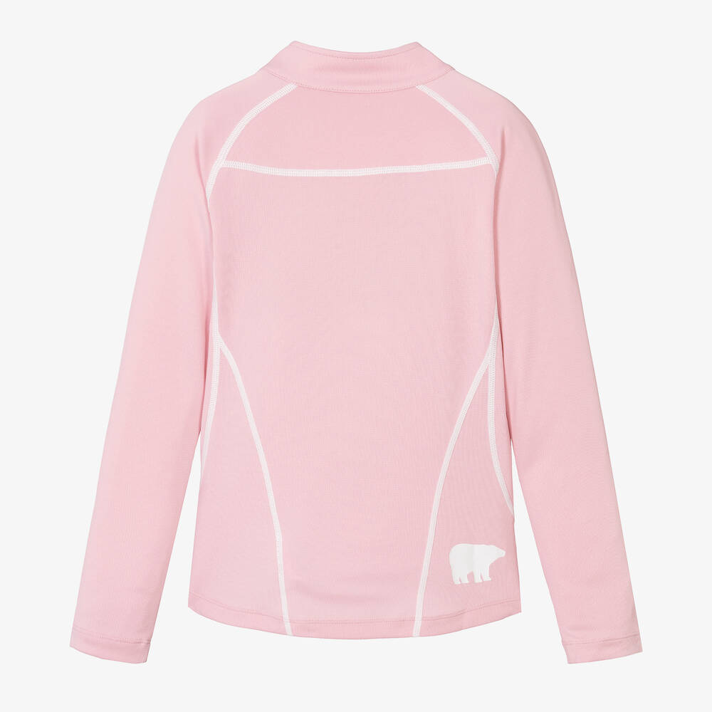 Perfect Moment-Pink Thermal Base Layer Half-Zip Top | Childrensalon