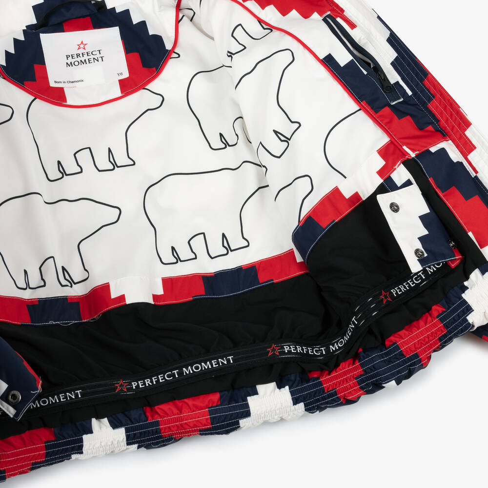 Perfect Moment-Red & White Chevron Print Ski Jacket | Childrensalon