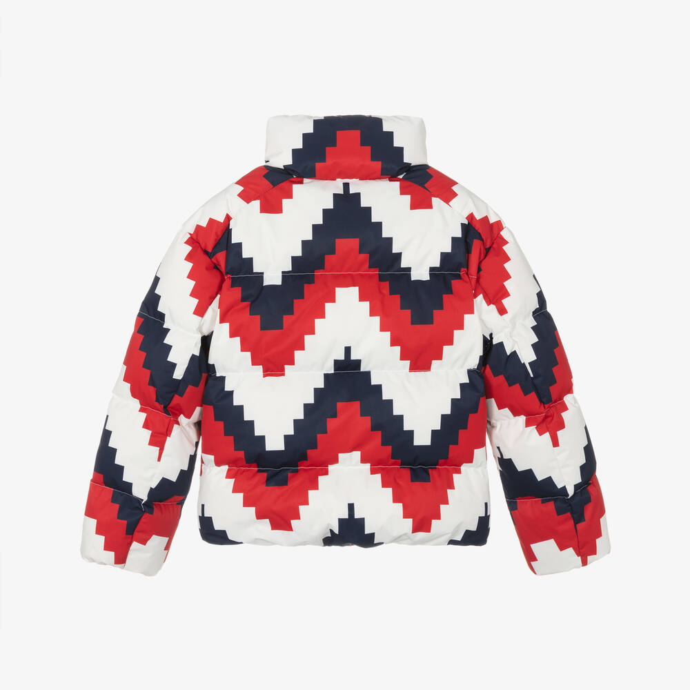 Perfect Moment-Red & White Chevron Print Ski Jacket | Childrensalon