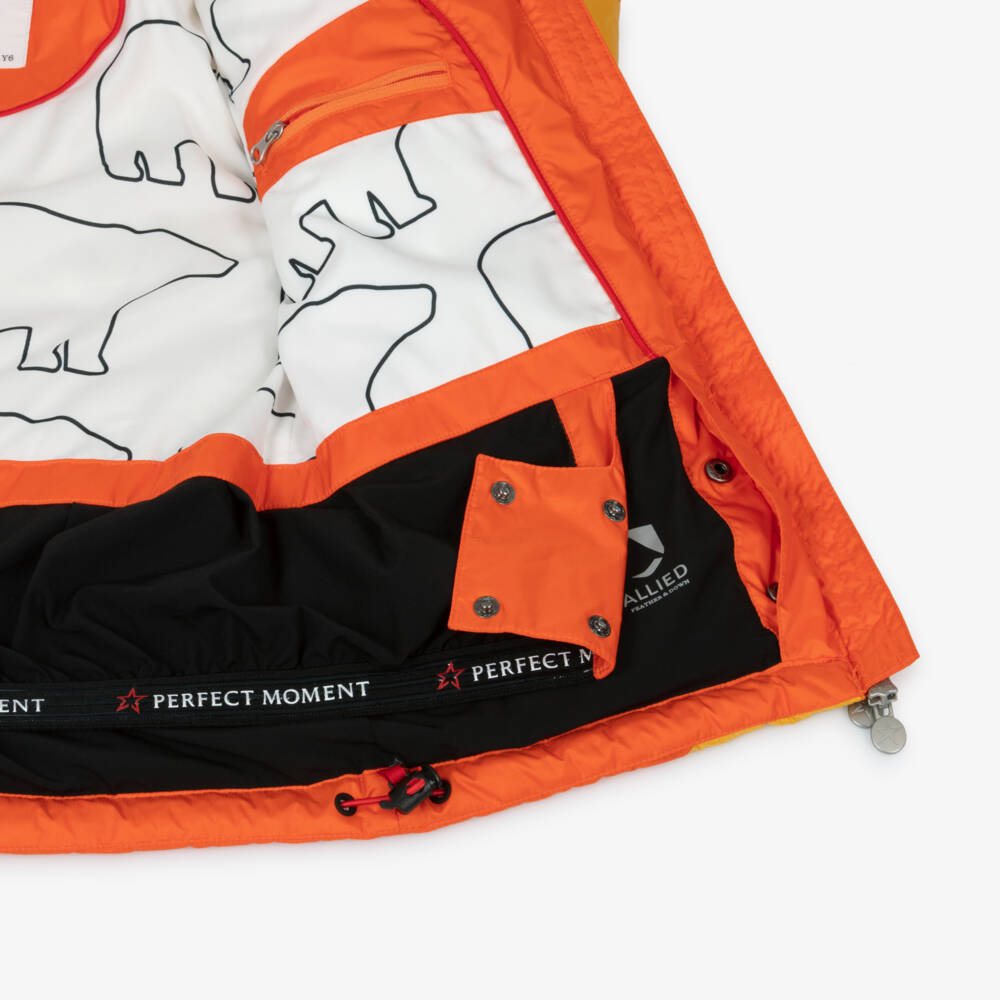 Perfect Moment-Yellow & Orange Down Padded Ski Jacket | Childrensalon