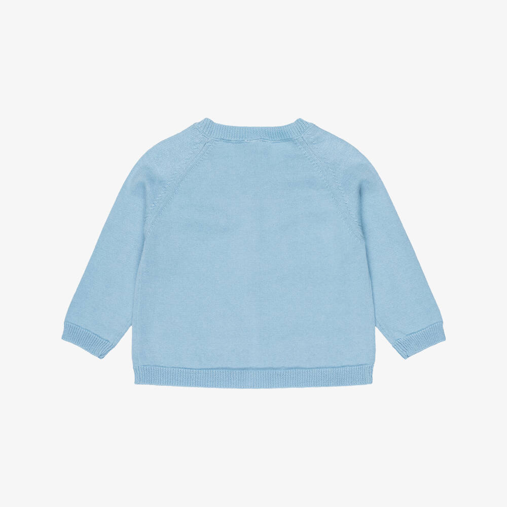 Peter Rabbit™ by Childrensalon-Boys Blue Peter Rabbit Embroidered Cardigan | Childrensalon