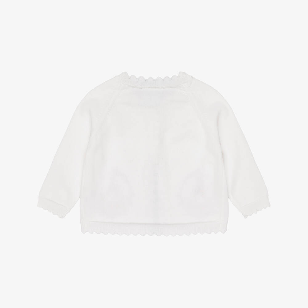 Peter Rabbit™ by Childrensalon-Girl Ivory Flopsy Bunny Embroidered Cardigan | Childrensalon